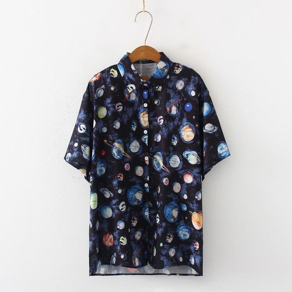 women's blouses & shirts 2021 summer women short sleeve universe starry print loose casual thin shirt blouse, White
women's blouses & shirts 2021 summer women short sleeve universe starry print loose casual thin shirt blouse, White