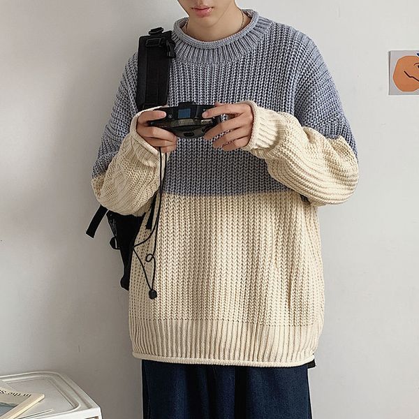 2021 new winter sweater men's warm fashion hit color casual o-neck knitted pullover men wild loose korean knitting sweaters mens clothe, White;black
2021 new winter sweater men's warm fashion hit color casual o-neck knitted pullover men wild loose korean knitting sweaters mens clothe, White;black