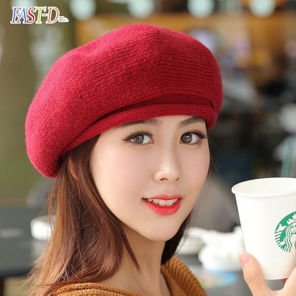 berets fast-d winter hats for women knitted hat fashion women's autumn touca inverno feminina elegant painter warm caps, Blue;gray
berets fast-d winter hats for women knitted hat fashion women's autumn touca inverno feminina elegant painter warm caps, Blue;gray