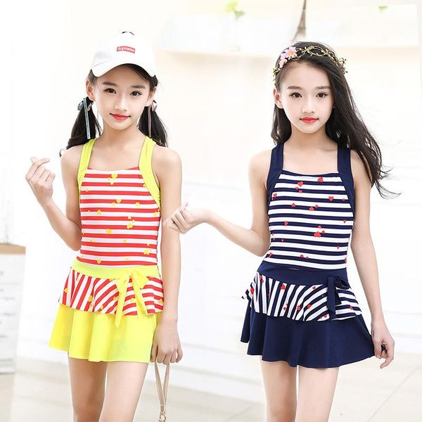 2021 new korean girl one- piece skirt swimsuit spring striped medium and large children 's baby swimwear
2021 new korean girl one- piece skirt swimsuit spring striped medium and large children 's baby swimwear