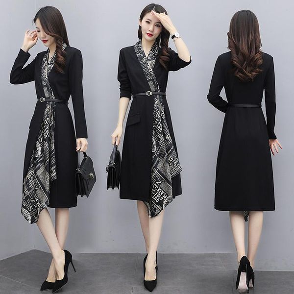 casual dresses 2021 elegant 3xl plus size vestidos office lady women's clothing slim dress female patchwork edstidos de fiesta, Black;gray
casual dresses 2021 elegant 3xl plus size vestidos office lady women's clothing slim dress female patchwork edstidos de fiesta, Black;gray