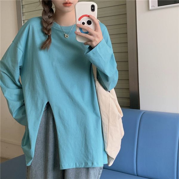 tees women's t-shirtloose white long sleeve 2021 spring and autumn t-shirt bottoming shirt dign split top
tees women's t-shirtloose white long sleeve 2021 spring and autumn t-shirt bottoming shirt dign split top