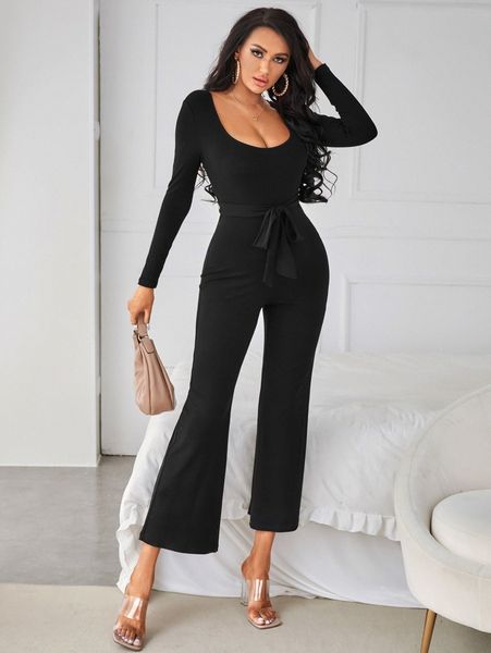 scoop neck belted flare leg jumpsuit m7mn#, White
scoop neck belted flare leg jumpsuit m7mn#, White