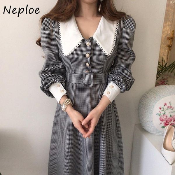 casual dresses neploe lace check chic puff sleeve woman dress korean temperament lapel robe single breasted slim waist vestidos with belt, Black;gray
casual dresses neploe lace check chic puff sleeve woman dress korean temperament lapel robe single breasted slim waist vestidos with belt, Black;gray