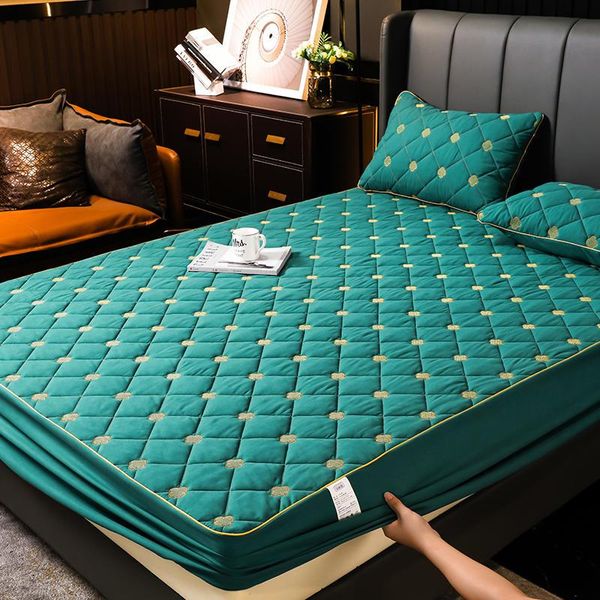 sheets & sets embroidered quilted mattress cover bed fitted sheet bedding padded protection single queen king-size
sheets & sets embroidered quilted mattress cover bed fitted sheet bedding padded protection single queen king-size