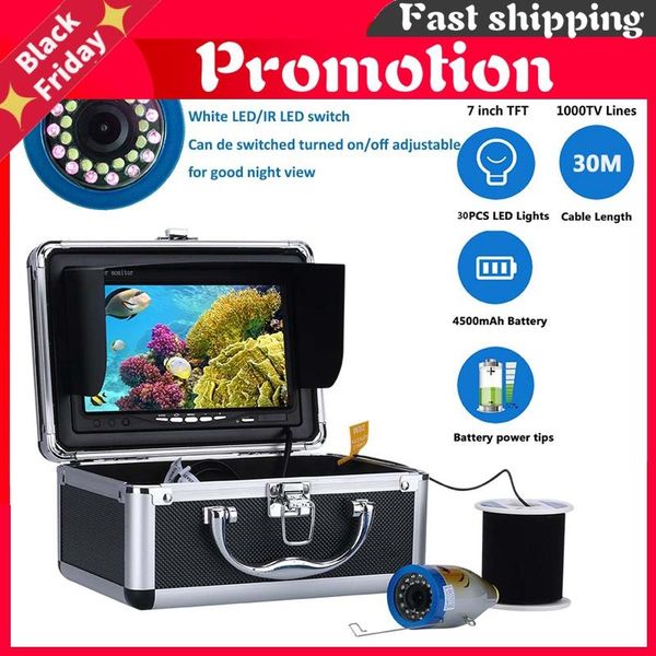 fish finder double lamp 30 leds 7" inch 15m 30m 50m 1000tvl underwater fishing camera 15pcs white + ir led
fish finder double lamp 30 leds 7" inch 15m 30m 50m 1000tvl underwater fishing camera 15pcs white + ir led