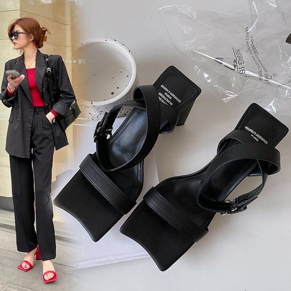 dress shoes ankle strap high heels sandals for women genuine leather thick woman summer fashion wedding women's, Black
dress shoes ankle strap high heels sandals for women genuine leather thick woman summer fashion wedding women's, Black
