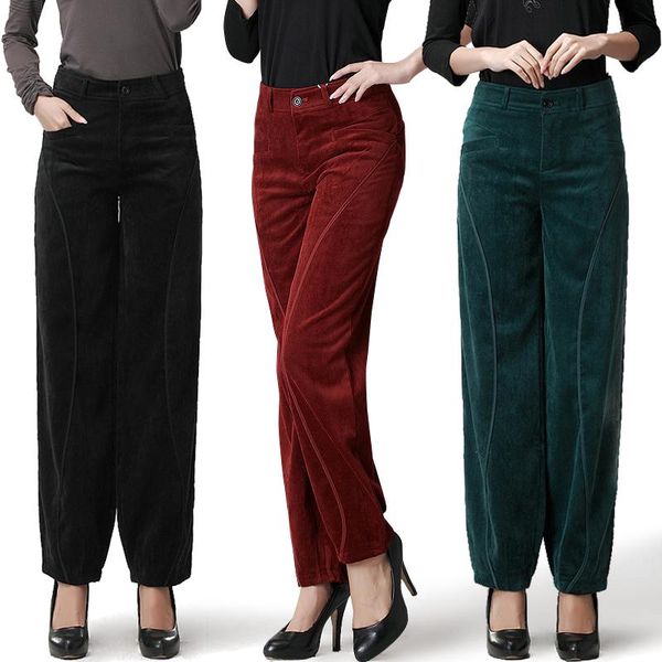 women's pants & capris high waist bloomers women corduroy casual trousers mother plus size loose wide leg harem, Black;white
women's pants & capris high waist bloomers women corduroy casual trousers mother plus size loose wide leg harem, Black;white