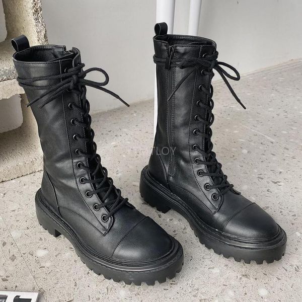 boots round toe lace up women shoes autumn booties ladies winter footwear luxury designer rock mid-calf fashion botas mujer, Black
boots round toe lace up women shoes autumn booties ladies winter footwear luxury designer rock mid-calf fashion botas mujer, Black