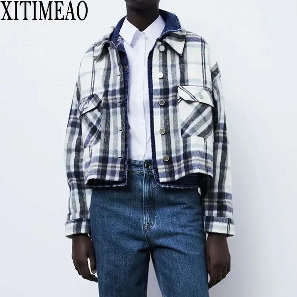 women's jackets women autumn winter loose plaid coat jacket casual shirtovercoat fashion high waist short chic xitimeao, Black;brown
women's jackets women autumn winter loose plaid coat jacket casual shirtovercoat fashion high waist short chic xitimeao, Black;brown