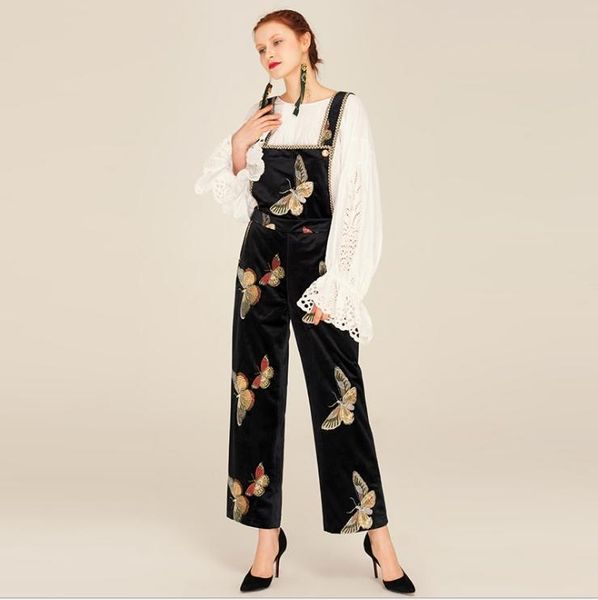 velvet rompers womens jumpsuit embroidery one piece pants contras combinaison femme salopette overalls female macacao, Black;white
velvet rompers womens jumpsuit embroidery one piece pants contras combinaison femme salopette overalls female macacao, Black;white