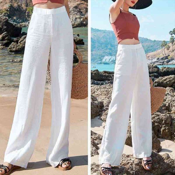 cotton wide leg pants summer thin casual pants womens korean loose cotton hemp elastic high waist straight, Black;white
cotton wide leg pants summer thin casual pants womens korean loose cotton hemp elastic high waist straight, Black;white