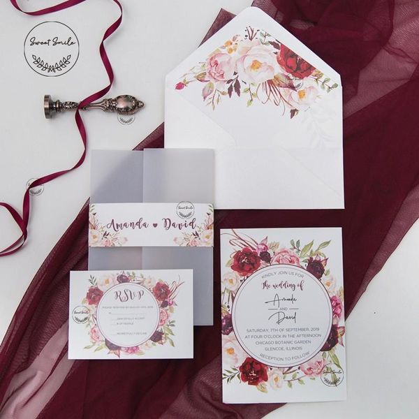 greeting cards burgundy floral vellum wedding invitation faire part de mariage personnalise card baptism party invited
greeting cards burgundy floral vellum wedding invitation faire part de mariage personnalise card baptism party invited