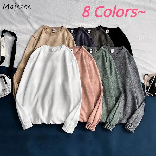 men pullovers round neck large size 3xl solid sweaters slim collage student undershirts knitwear all-match ulzzang jumper, White;black
men pullovers round neck large size 3xl solid sweaters slim collage student undershirts knitwear all-match ulzzang jumper, White;black