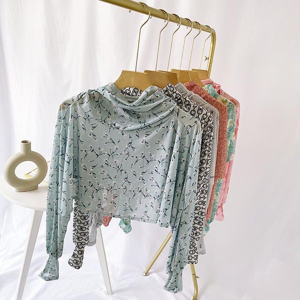 women's blouses & shirts sunscreen pullover summer shirt loose long-sleeved sunprotection floral dot plaid print ice silk blouse croppe, White
women's blouses & shirts sunscreen pullover summer shirt loose long-sleeved sunprotection floral dot plaid print ice silk blouse croppe, White