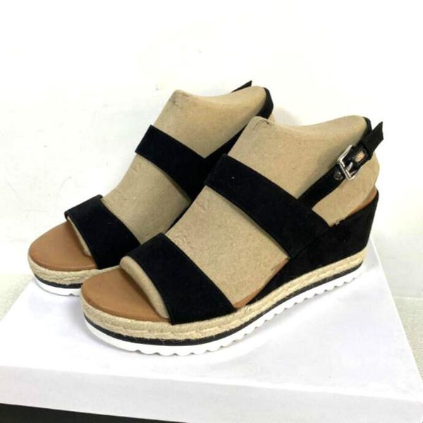 dress shoes fashion high heels women sandals wedge with buckle ladies summer platform comfortable flock sandaleas de mujer large size, Black
dress shoes fashion high heels women sandals wedge with buckle ladies summer platform comfortable flock sandaleas de mujer large size, Black
