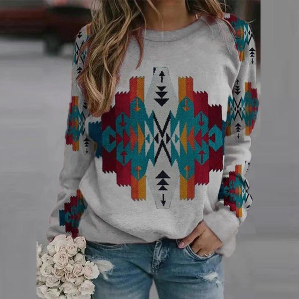 women's t-shirt feitong geometry women t-shirts leisure print long sleeve round neck casual loose clothing 2021, White
women's t-shirt feitong geometry women t-shirts leisure print long sleeve round neck casual loose clothing 2021, White