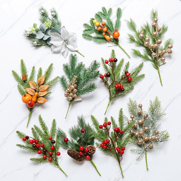 christmas artificial flower branches pine cone realistic green plant branch fake stems christmas party home decorations
christmas artificial flower branches pine cone realistic green plant branch fake stems christmas party home decorations