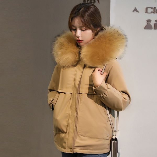 2021 new korean style solid woman short jacket wool liner female coats hooded with fur plus size big pockets ladies parkas for women tkyb, Black
2021 new korean style solid woman short jacket wool liner female coats hooded with fur plus size big pockets ladies parkas for women tkyb, Black