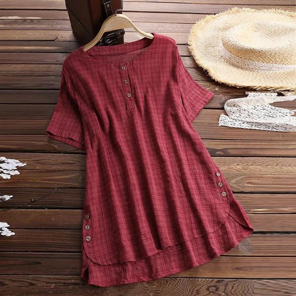 women's t-shirt t shirt women cotton minimalistic summer creativity short sleeve kaftan baggy button solid casual tunic ropa mujer#40, White
women's t-shirt t shirt women cotton minimalistic summer creativity short sleeve kaftan baggy button solid casual tunic ropa mujer#40, White