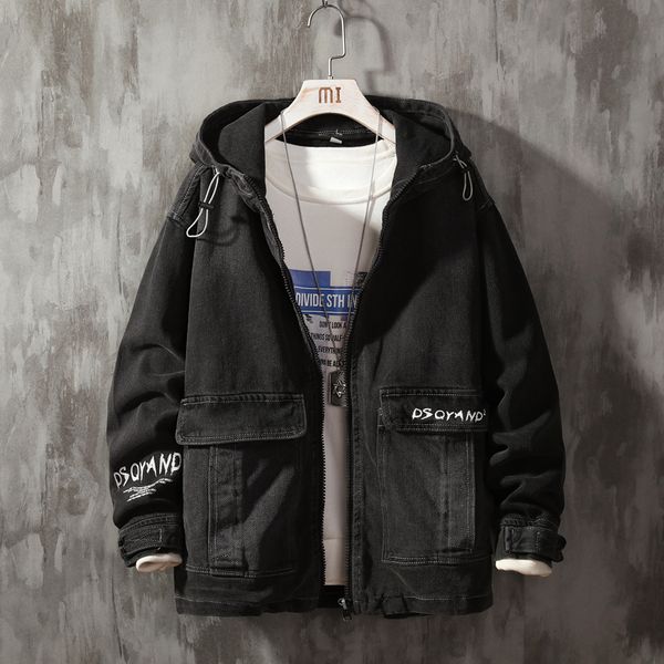 2021 new autumn men's vintage jacket streetwear fashion casual hooded denim coat male brand clothing 94zv, Black;brown
2021 new autumn men's vintage jacket streetwear fashion casual hooded denim coat male brand clothing 94zv, Black;brown