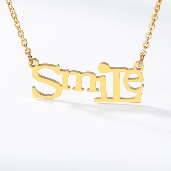 pendant necklaces v attract smile letter shape necklace lucky stainless steel rose gold word christmas gifts jewelry 2021, Silver
pendant necklaces v attract smile letter shape necklace lucky stainless steel rose gold word christmas gifts jewelry 2021, Silver