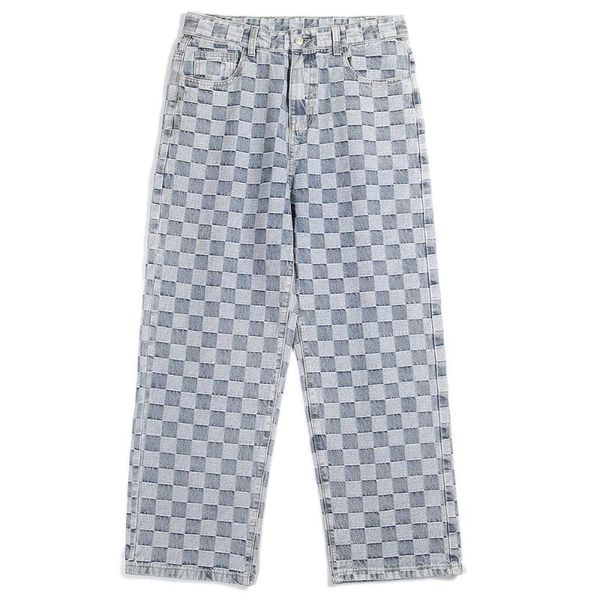 men's jeans calca reta plaid denim men streetwear loose blue biker jean hip hop pants fashion trousers baggy jogger full length
men's jeans calca reta plaid denim men streetwear loose blue biker jean hip hop pants fashion trousers baggy jogger full length