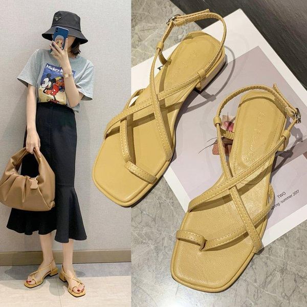 sandals women's shoes fairy wind cool 2021 fashion thick heel cross buckle all over toe square, Black
sandals women's shoes fairy wind cool 2021 fashion thick heel cross buckle all over toe square, Black