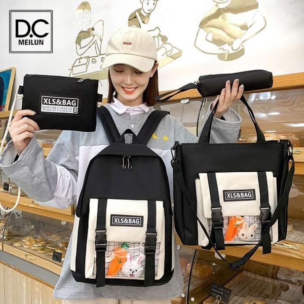 designer schoolbagdc.meilun 4 pcs in set casual school bag for teenage girls women backpack student cute canvas shoulder kids mochilas escol
designer schoolbagdc.meilun 4 pcs in set casual school bag for teenage girls women backpack student cute canvas shoulder kids mochilas escol