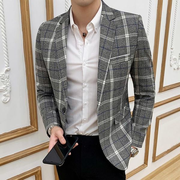 men's suits & blazers 2021 classic men blazer jacket asian size xxl xxxl business banquet plaid suit coats dress jackets, White;black
men's suits & blazers 2021 classic men blazer jacket asian size xxl xxxl business banquet plaid suit coats dress jackets, White;black