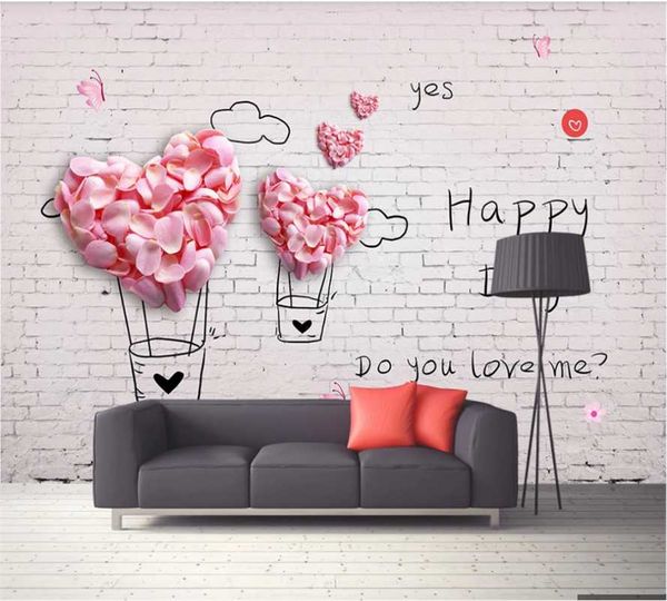 custom 8d wallpaper mural new modern minimalist brick wall petals creative bedroom tv background wall covering
custom 8d wallpaper mural new modern minimalist brick wall petals creative bedroom tv background wall covering