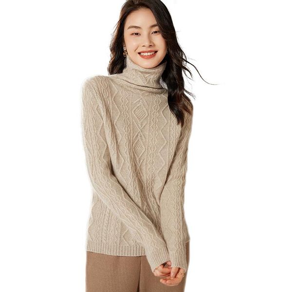 women's sweaters 100% cashmere knitting pullovers women turtleneck long sleeve winter warm soft woolen twist knit female knitwears, White;black
women's sweaters 100% cashmere knitting pullovers women turtleneck long sleeve winter warm soft woolen twist knit female knitwears, White;black