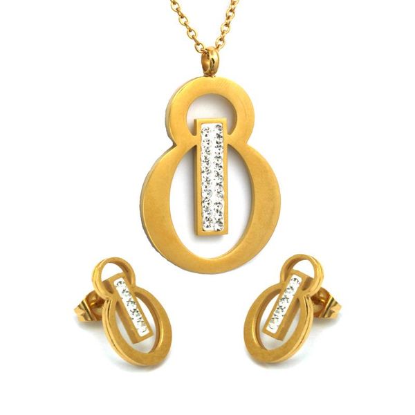 earrings & necklace pz stainless steel jewelry sets for women fashion accessories set jewellery dubai bridal, Silver
earrings & necklace pz stainless steel jewelry sets for women fashion accessories set jewellery dubai bridal, Silver
