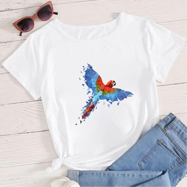 hip hop streetwear polygonal animals womens t shirts parrot graphic flowers cartoon nimation, White
hip hop streetwear polygonal animals womens t shirts parrot graphic flowers cartoon nimation, White