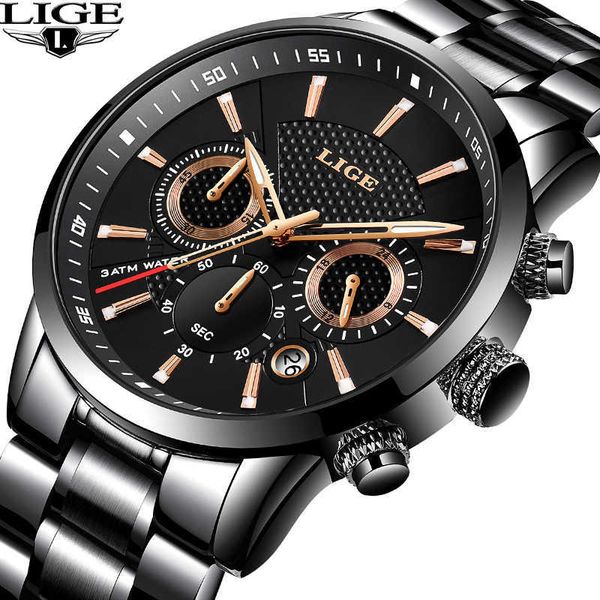 mens watches lige brand luxury waterproof quartz watch mens fashion sport military stainless steel clock relogio masculino 210527, Slivery;brown
mens watches lige brand luxury waterproof quartz watch mens fashion sport military stainless steel clock relogio masculino 210527, Slivery;brown