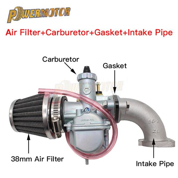 baluya motorcycle fuel system mikuni vm22 carburetor 38mm air cleaner filter 26mm carb intake pipe mainfold for 110cc 125cc 140cc engine pit
baluya motorcycle fuel system mikuni vm22 carburetor 38mm air cleaner filter 26mm carb intake pipe mainfold for 110cc 125cc 140cc engine pit