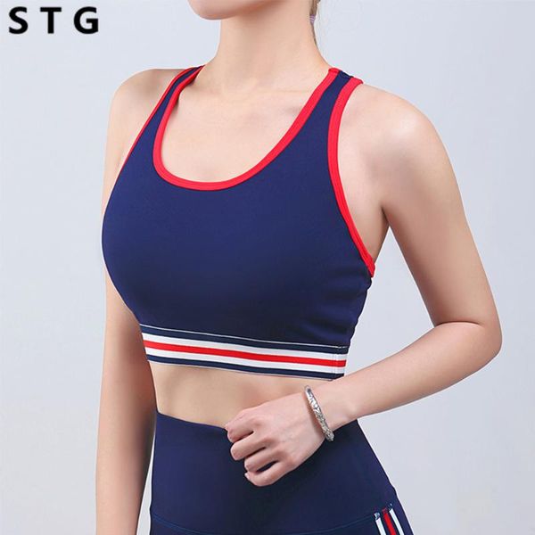 back yoga crop bra inner padded fitness tank elastic sport bra gym vest professional workout vest, White;black
back yoga crop bra inner padded fitness tank elastic sport bra gym vest professional workout vest, White;black