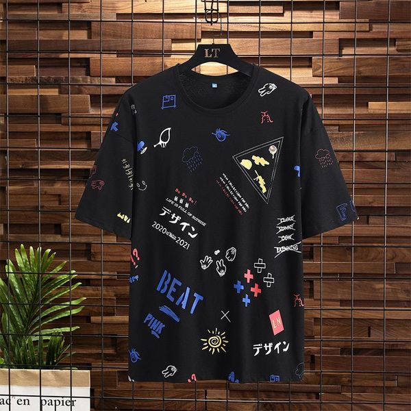 men's t-shirts short sleeve summer japanese three-quarter-length-sleeved t-shirt loose fashion brand printed fat guy half-sleeve plus, White;black
men's t-shirts short sleeve summer japanese three-quarter-length-sleeved t-shirt loose fashion brand printed fat guy half-sleeve plus, White;black