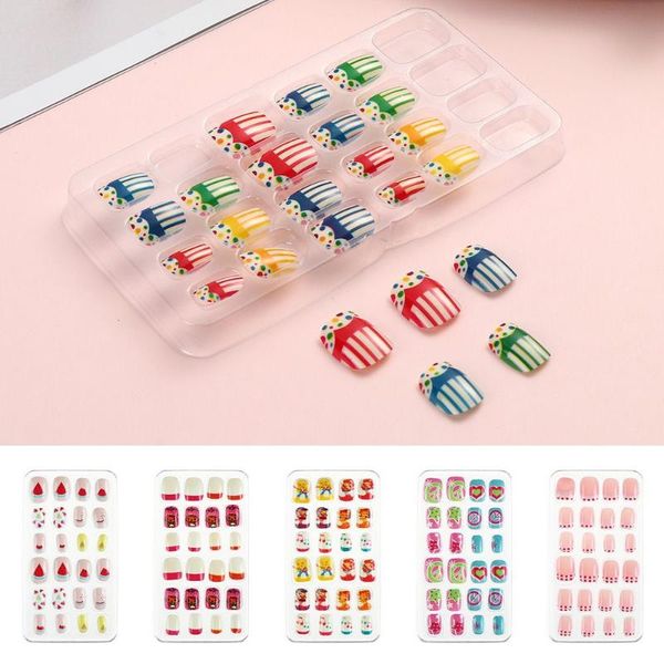 false nails 24pcs short kid french style fake nail patch acrylic finished manicure art tips detachable tool, Red;gold
false nails 24pcs short kid french style fake nail patch acrylic finished manicure art tips detachable tool, Red;gold