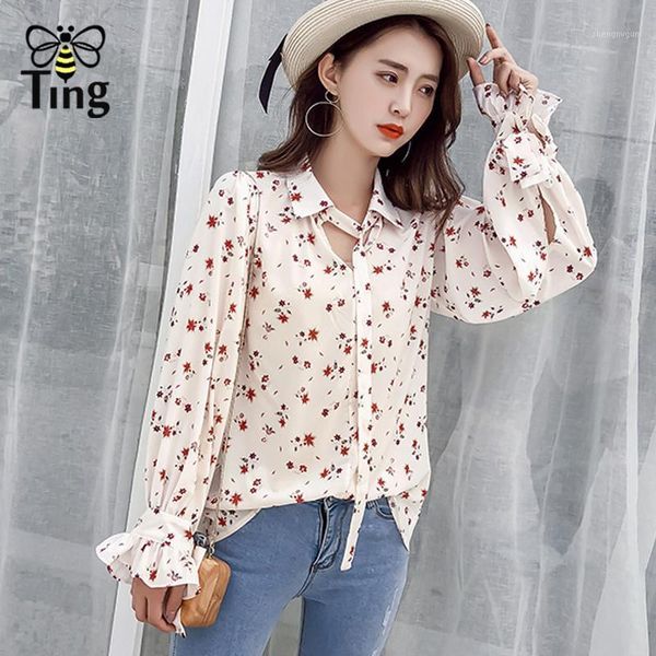 tingfly women summer chiffon blouses shirts ladies floral print feminine blouse long sleeve blusas femme plus size women's &, White
tingfly women summer chiffon blouses shirts ladies floral print feminine blouse long sleeve blusas femme plus size women's &, White
