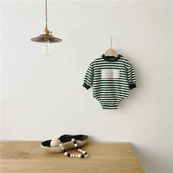 2021 new spring korean style baby girl boy bodysuit striped cartoon patch long sleeves jumpsuit cute kids clothes e029, Blue
2021 new spring korean style baby girl boy bodysuit striped cartoon patch long sleeves jumpsuit cute kids clothes e029, Blue