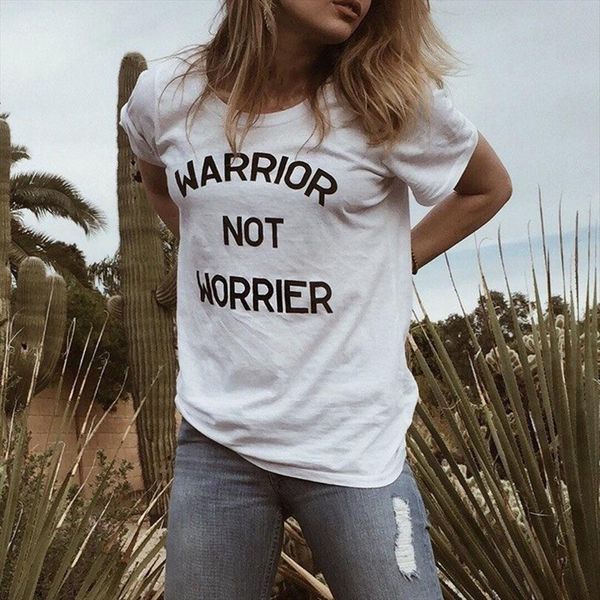 warrior not worrier funny tee womens t shirt fashion clothes girls summer casual tumblr graphic shirts, White
warrior not worrier funny tee womens t shirt fashion clothes girls summer casual tumblr graphic shirts, White