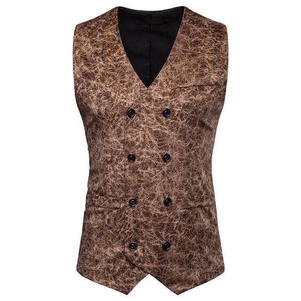 men's vests slim fit double breasted suede vest 2021 fashion leopard print suit waistcoat men nightclub chaleco hombre, Black;white
men's vests slim fit double breasted suede vest 2021 fashion leopard print suit waistcoat men nightclub chaleco hombre, Black;white