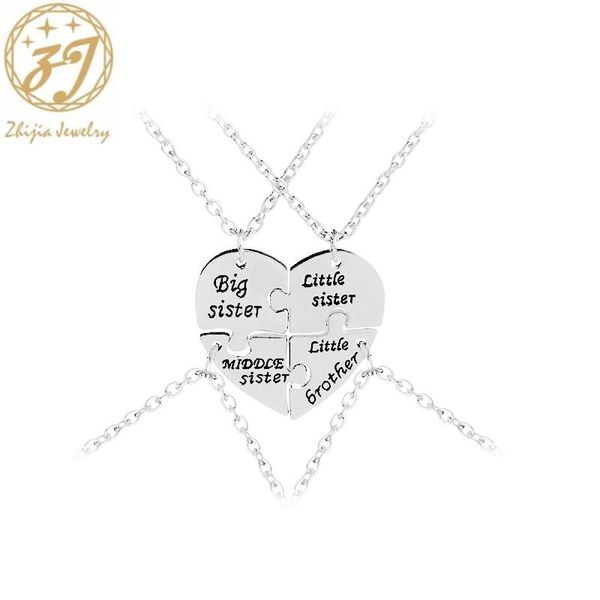 pendant necklaces zhijia heart shape big sister little middle bother baby necklace family jewelry gifts, Silver
pendant necklaces zhijia heart shape big sister little middle bother baby necklace family jewelry gifts, Silver