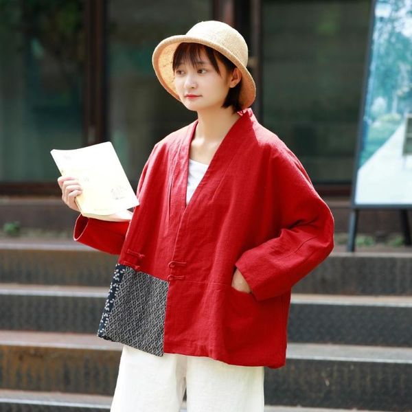 women's jackets type buckle cardigan loose coat spelling layout plan literature thin easy bat cotton-padded clothes suit-dress, Black;brown
women's jackets type buckle cardigan loose coat spelling layout plan literature thin easy bat cotton-padded clothes suit-dress, Black;brown