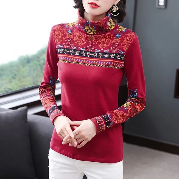 2021 new ethnic fleece thicken long sleeve t shirt women high collar vintage print bottoming tee shirts ladies autumn 4jqj, White
2021 new ethnic fleece thicken long sleeve t shirt women high collar vintage print bottoming tee shirts ladies autumn 4jqj, White
