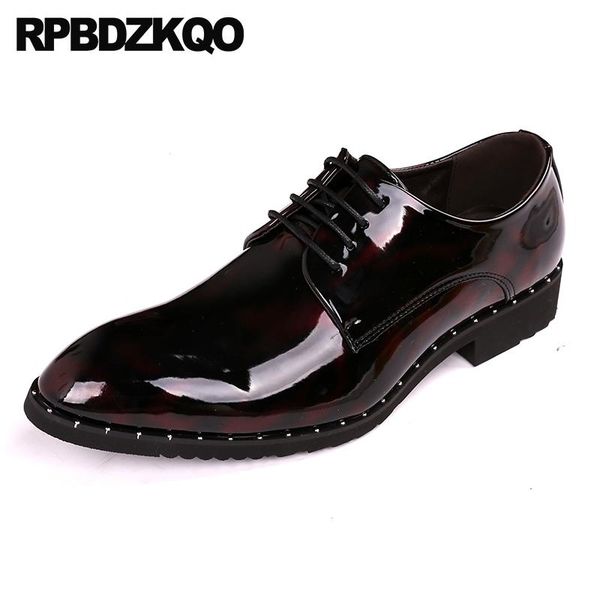 dress shoes oxfords wedding pointy toe rivet prom fashion patent leather men blue stud pointed elevator red lace up, Black
dress shoes oxfords wedding pointy toe rivet prom fashion patent leather men blue stud pointed elevator red lace up, Black