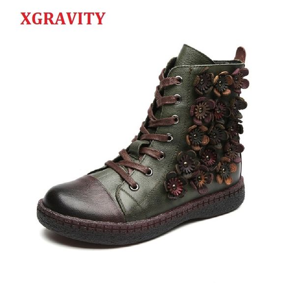 xgravity winter short boots flower british stylish woman ankle boots genuine leather lady martin snow shoes ladies shoes c283 210429, Black
xgravity winter short boots flower british stylish woman ankle boots genuine leather lady martin snow shoes ladies shoes c283 210429, Black