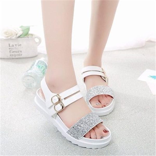 dress shoes summer fashion sequin female 2021 thick bottom flat with sandals leisure solid color for women, Black
dress shoes summer fashion sequin female 2021 thick bottom flat with sandals leisure solid color for women, Black
