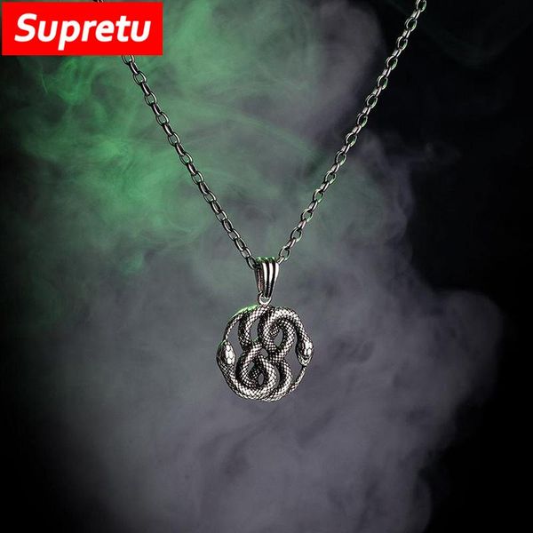 pendant necklaces vikings ouroboros antique pure tin men women stainless steel chain vintage gothic street jewelry drop, Silver
pendant necklaces vikings ouroboros antique pure tin men women stainless steel chain vintage gothic street jewelry drop, Silver